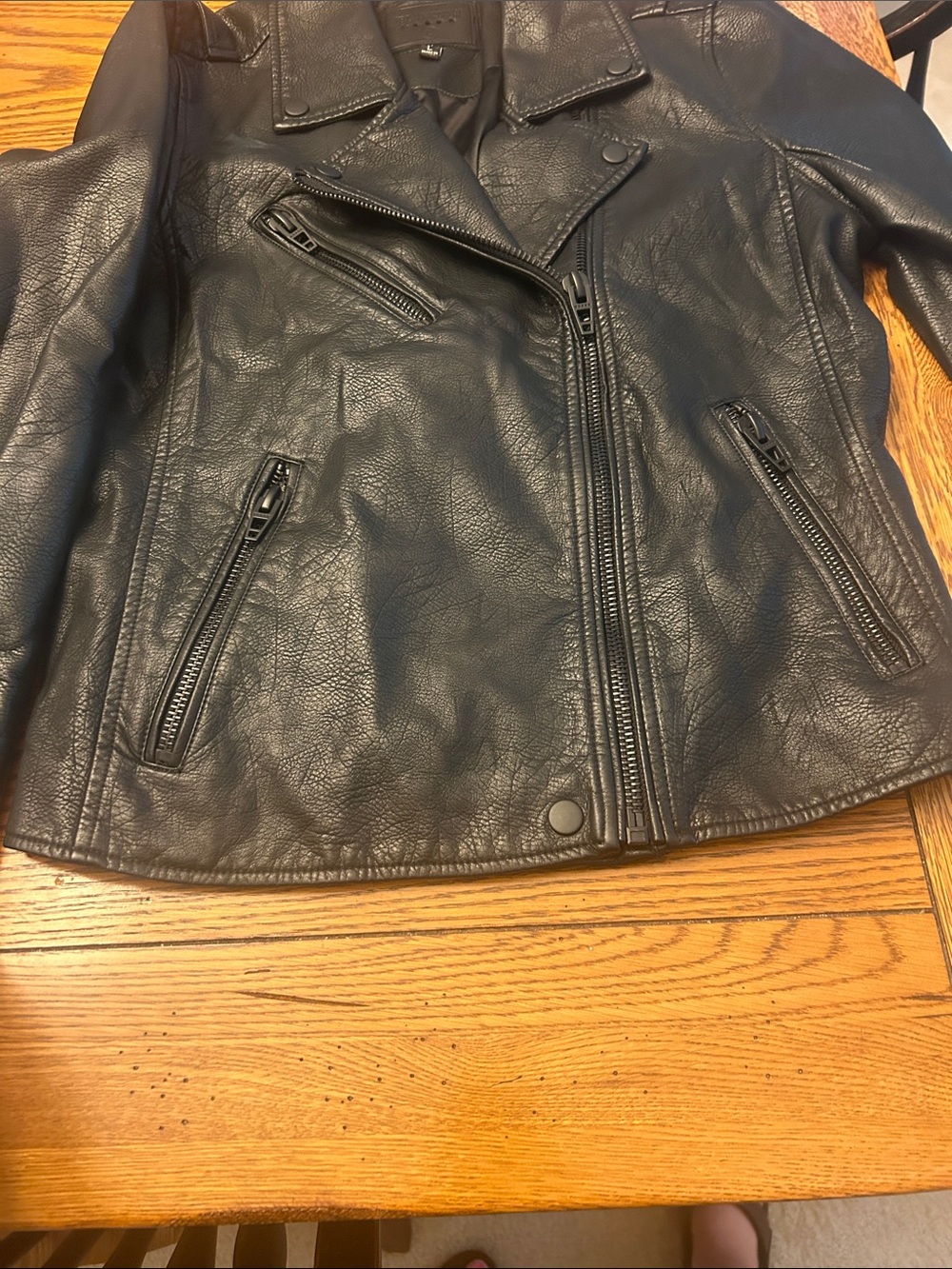 Blank NYC Black Faux Leather Moto Jacket/1 - Picture 6 of 7